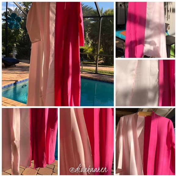 New Sizes Duster Cardigan Kimono Pink - Picture 7 of 8